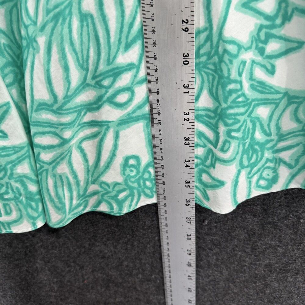 Milly Dress Women's 4 Green White Tropical Floral Strapless Sweetheart Mermaid - Picture 4 of 8